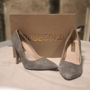 Rosegold Pointed Toe Pumps